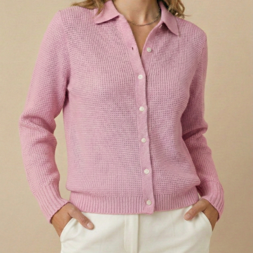 Pull Col Chemise Femme