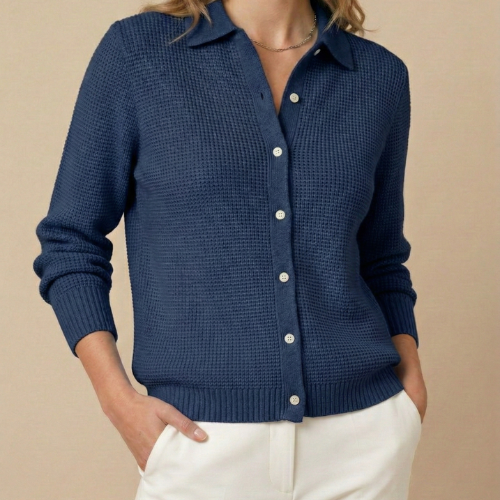 Pull Col Chemise Femme