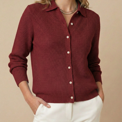Pull Col Chemise Femme