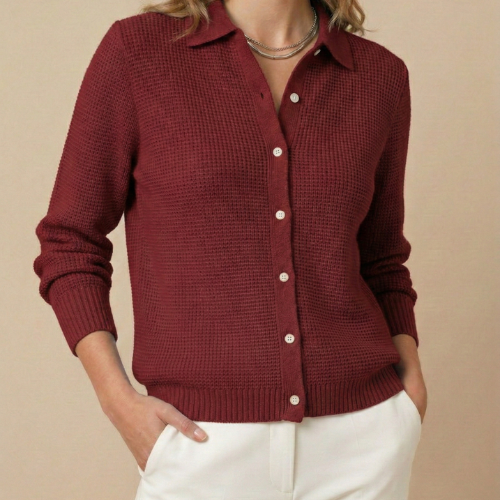 Pull Col Chemise Femme