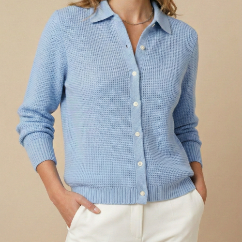 Pull Col Chemise Femme