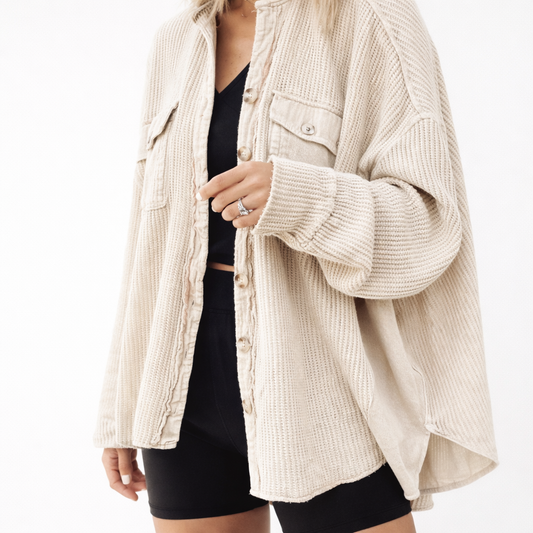 Veste Chemise Oversize Texturée
