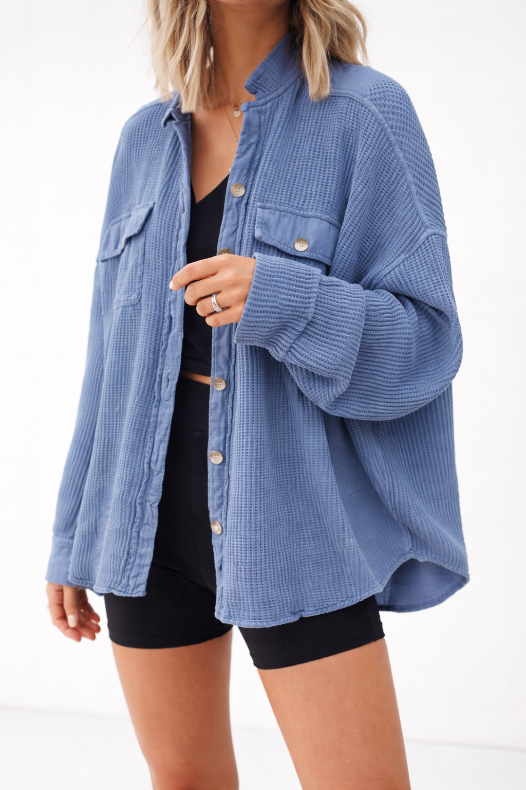 Veste Chemise Oversize Texturée