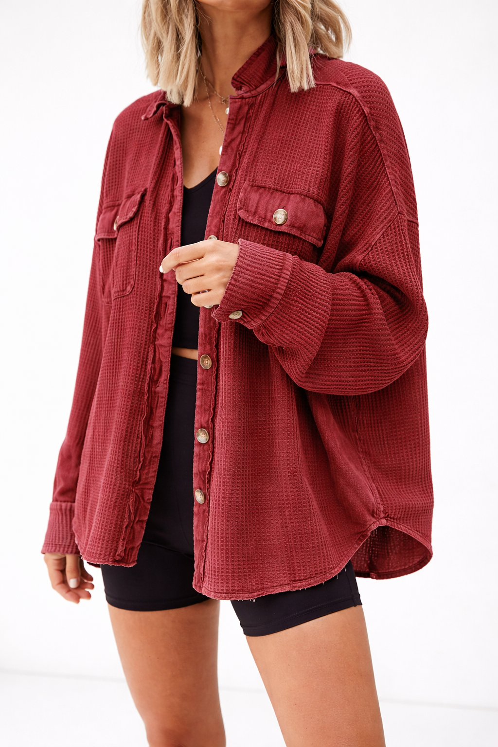 Veste Chemise Oversize Texturée