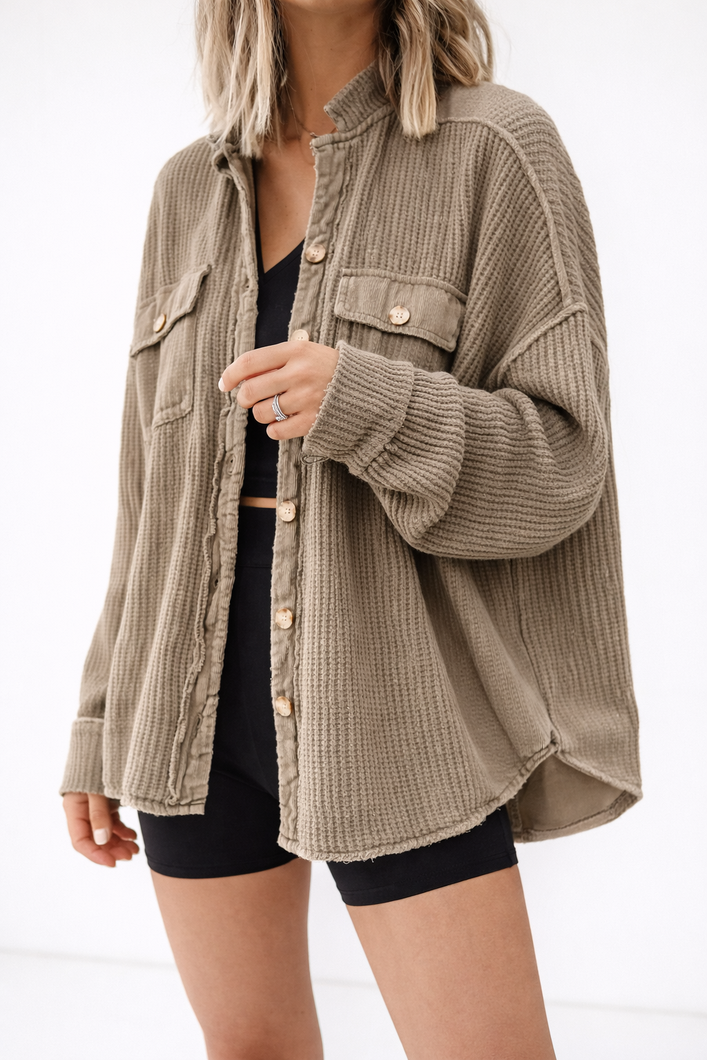 Veste Chemise Oversize Texturée